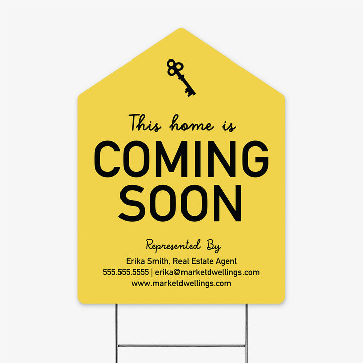 Customizable | Coming Soon Real Estate Yard Sign Yard Sign Market Dwellings BRIGHT SUN