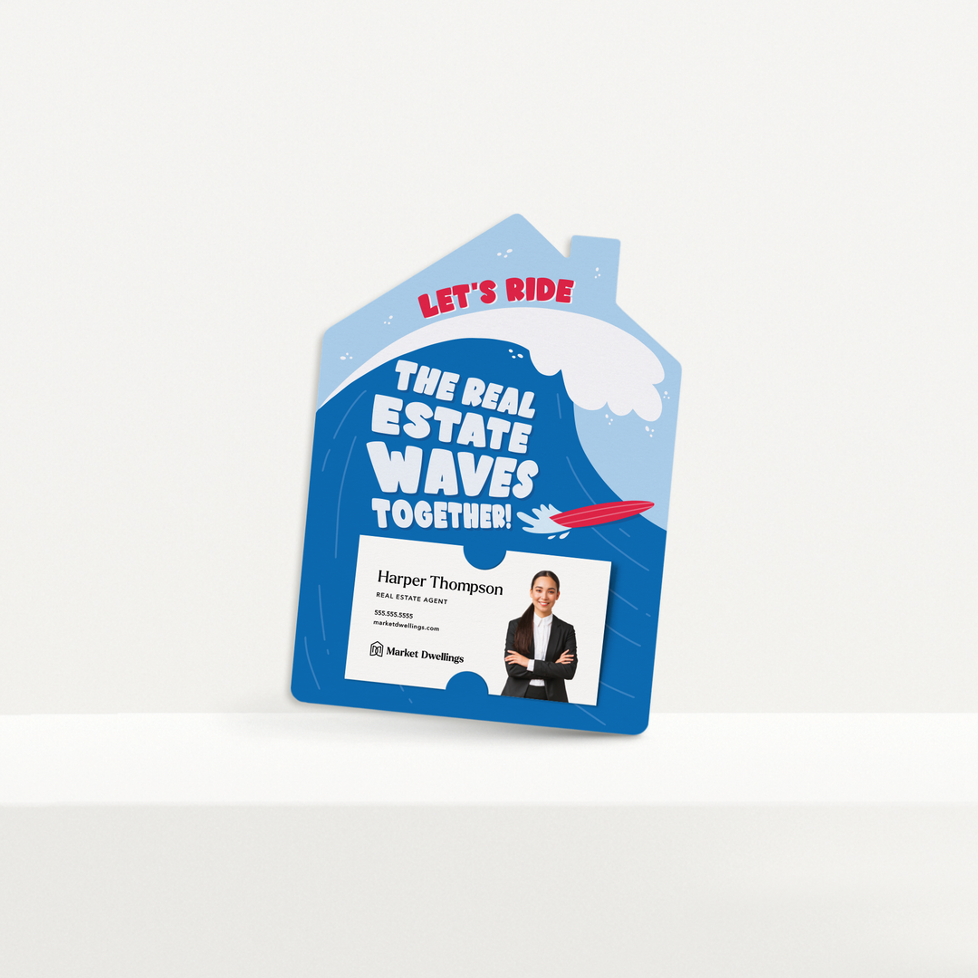 Set of Let's Ride The Real Estate Waves Together! | Summer Mailers | Envelopes Included | M277-M001-AB Mailer Market Dwellings   