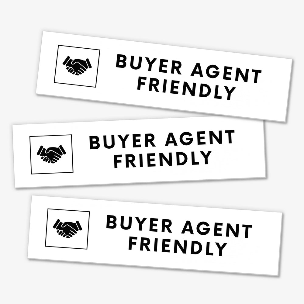 Buyer Agent Friendly Sign Rider | DSR-9 Sign Rider Market Dwellings WHITE Corrugated Plastic None