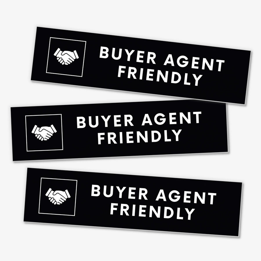 Buyer Agent Friendly Sign Rider | DSR-9 Sign Rider Market Dwellings BLACK Corrugated Plastic None