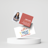 It Would Be a Real Treat to Be Your Real Estate Agent | Real Estate Business Cards Business Cards Market Dwellings