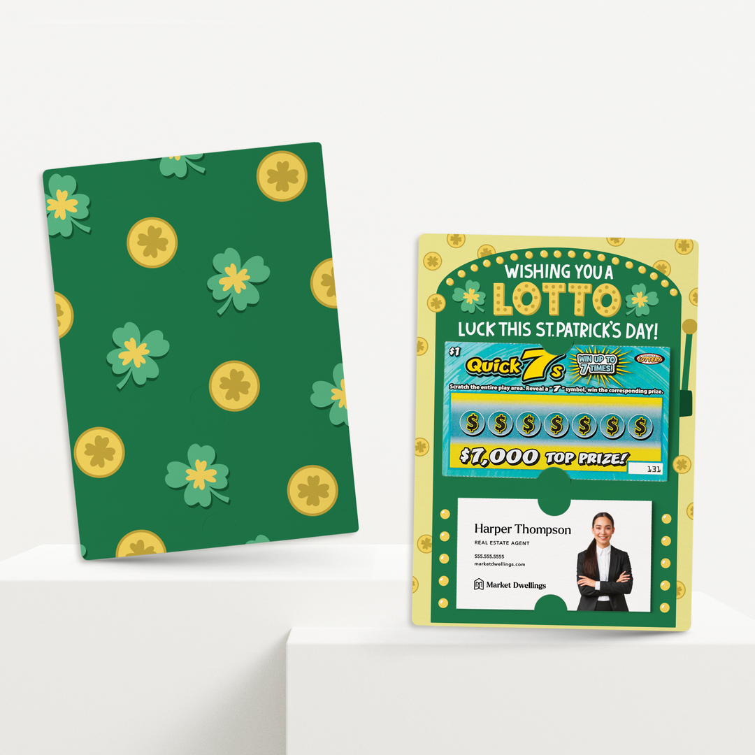 Set of Wishing You A Lotto Luck This St. Patrick's Day! | St. Patrick's Day Mailers | Envelopes Included | M35-M002 Mailer Market Dwellings   