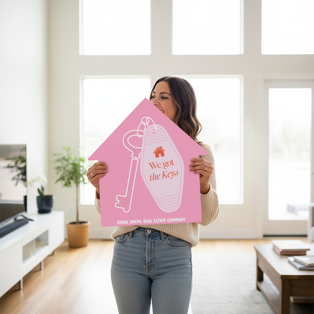 Customizable | We Got The Keys House Sign | Photo Prop | DSY-20-AB House Sign Market Dwellings