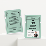 Free Consultation To Find Your Dream Home | Real Estate Notecards with Envelopes Mailer Market Dwellings