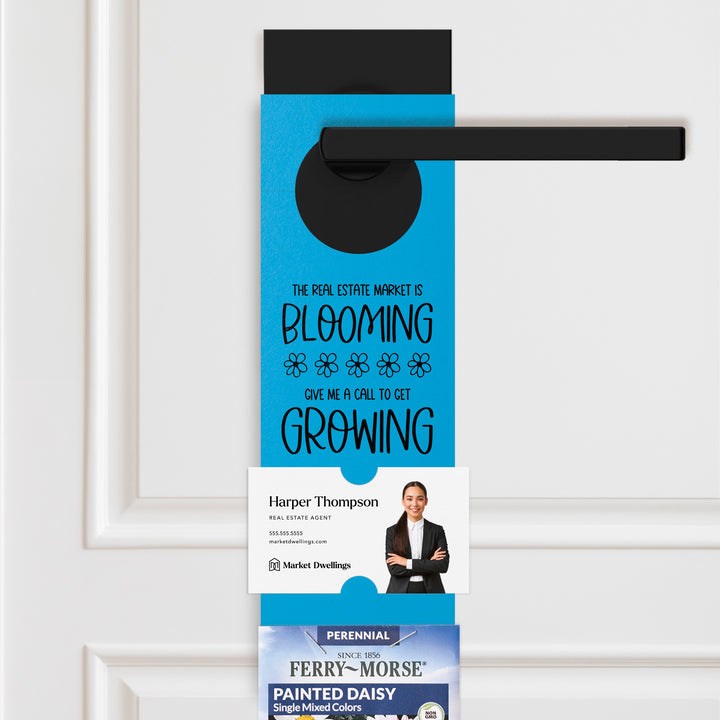 The Real Estate Market is Blooming | Door Hangers for Seed Packets | 2-DH003 Door Hanger Market Dwellings ARCTIC