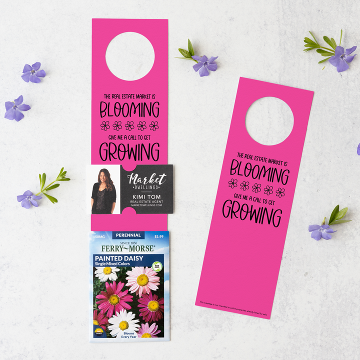 "The Real Estate Market is Blooming" | Door Hanger for Seed Packets | 2-DH003