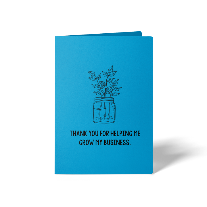 Set of Thank You For Helping Me Grow My Business Greeting Cards | Envelopes Included Greeting Card Market Dwellings ARCTIC