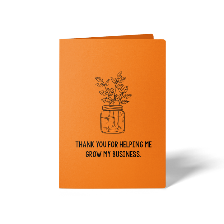 Set of Thank You For Helping Me Grow My Business Greeting Cards | Envelopes Included Greeting Card Market Dwellings CARROT