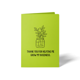 Thank You For Helping Me Grow My Business | Greeting Cards with Envelopes Greeting Card Market Dwellings
