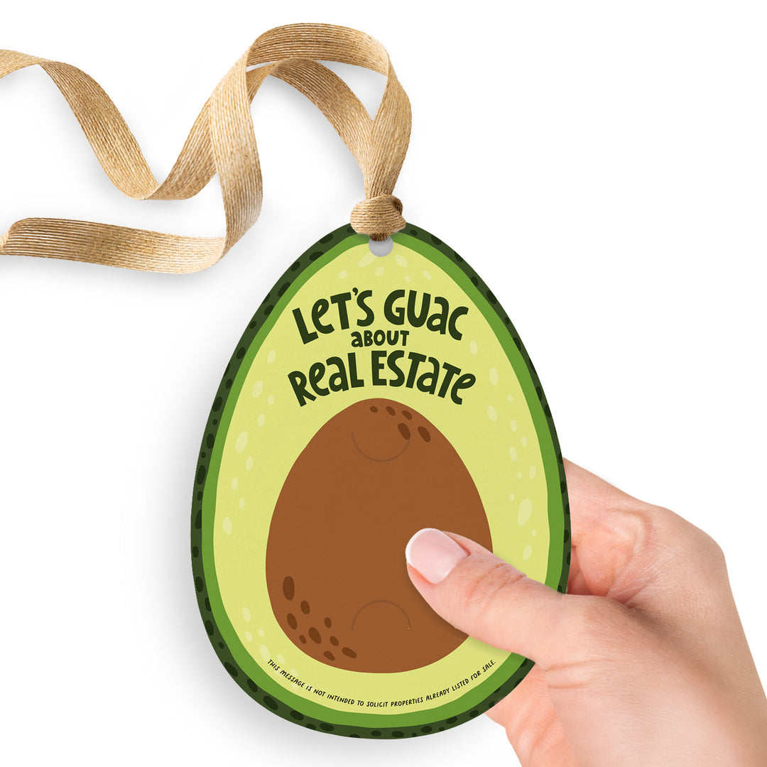 Let's Guac About Real Estate Avocado Gift Tags | Pop By Gift Tags | 2-GT007 Gift Tag Market Dwellings