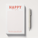 Customizable Happy Thoughts Notepads Notepad Market Dwellings