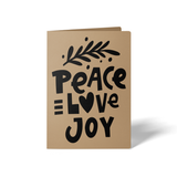 Peace Love Joy | Greeting Cards with Envelopes Greeting Card Market Dwellings KRAFT 10