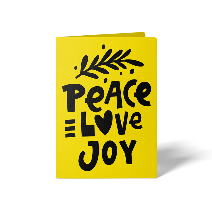 Peace Love Joy Greeting Cards | Envelopes Included Greeting Card Market Dwellings LEMON