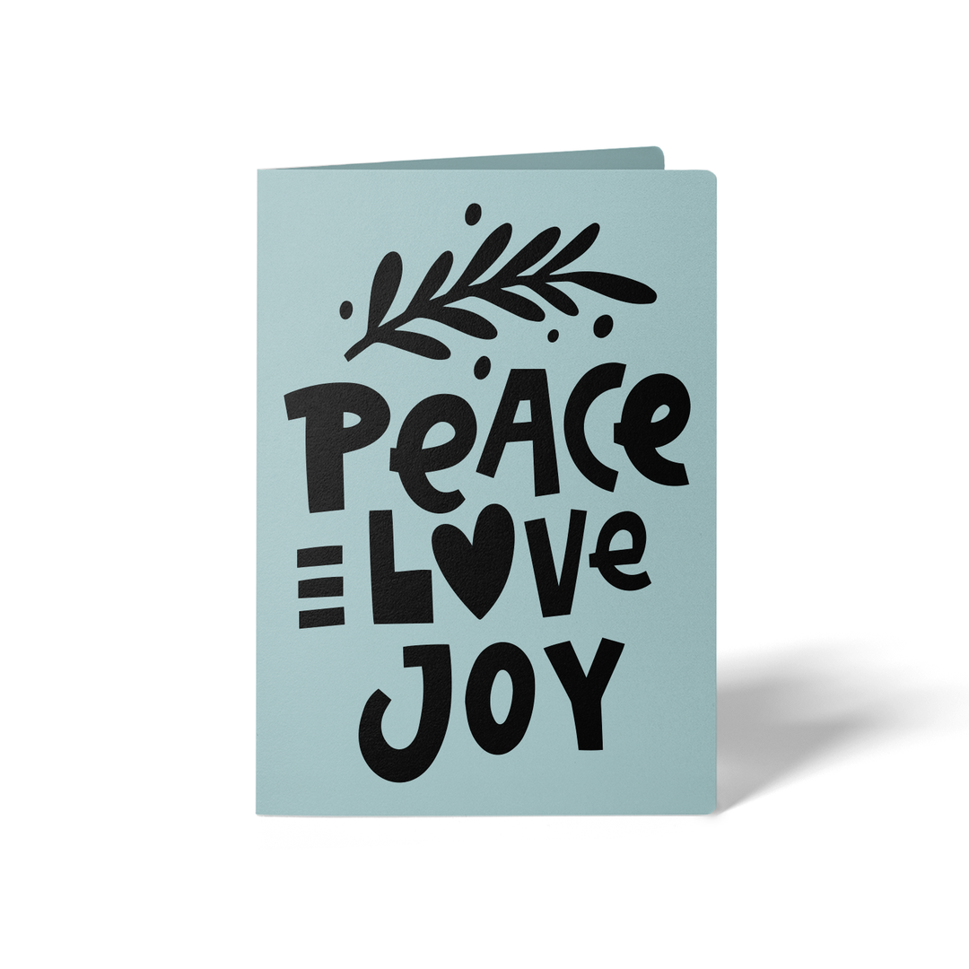 Peace Love Joy Greeting Cards | Envelopes Included Greeting Card Market Dwellings LIGHT BLUE