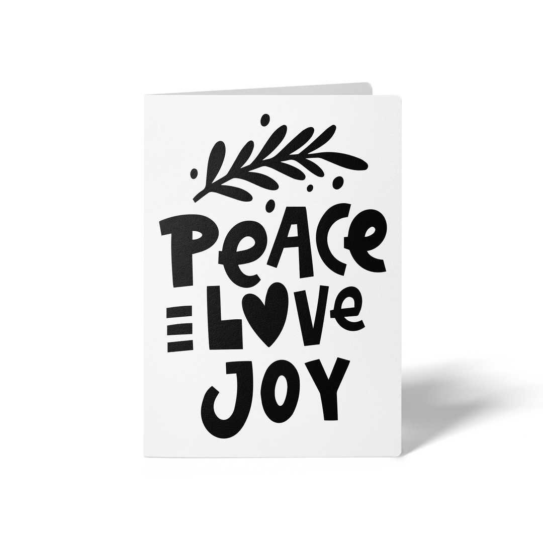 Peace Love Joy Greeting Cards | Envelopes Included