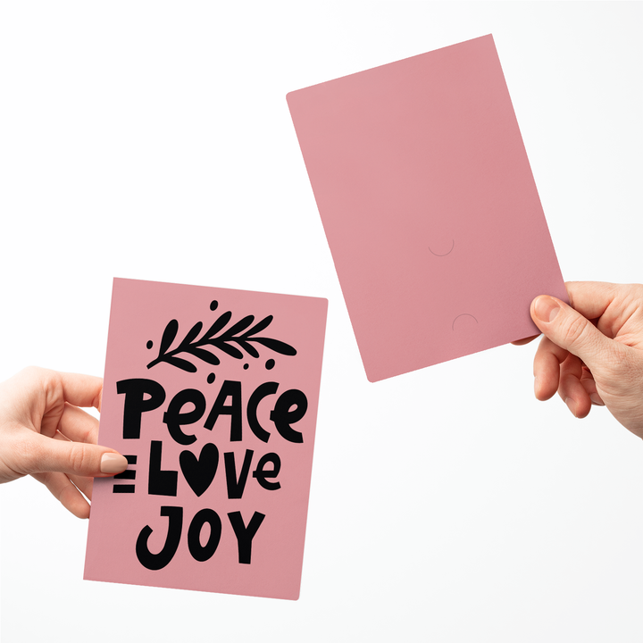 Peace Love Joy Greeting Cards | Envelopes Included