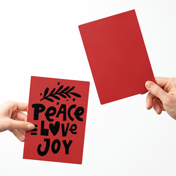 Peace Love Joy Greeting Cards | Envelopes Included