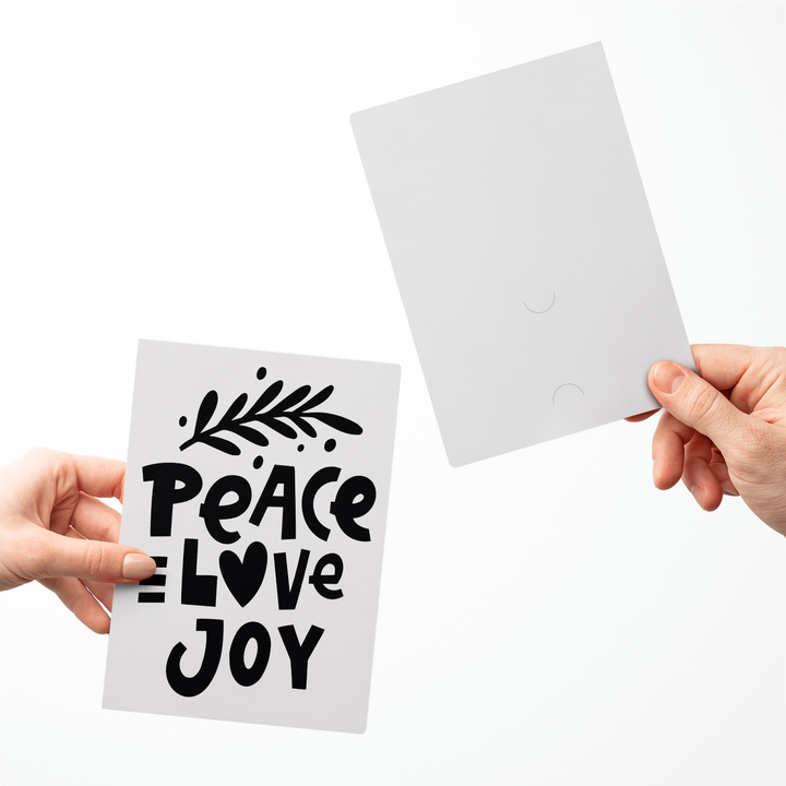 Peace Love Joy Greeting Cards | Envelopes Included