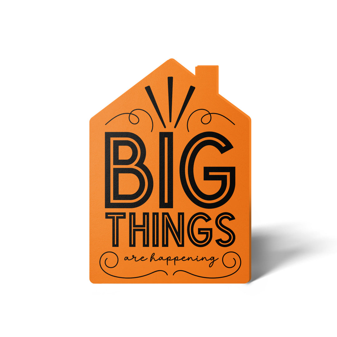 Set of "Big Things Are Happening" New Real Estate Agent Introduction Greeting Cards | Envelopes Included | 20-GC002 Greeting Card Market Dwellings CARROT