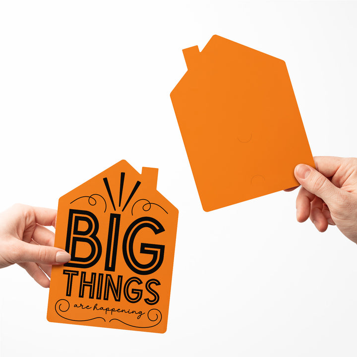 Set of "Big Things Are Happening" New Real Estate Agent Introduction Greeting Cards | Envelopes Included | 20-GC002 Greeting Card Market Dwellings