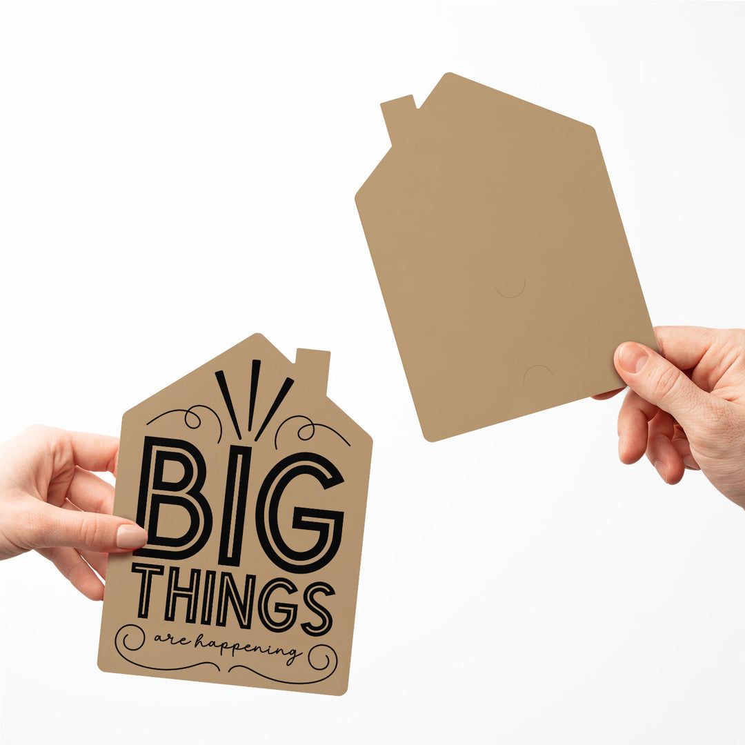 Set of "Big Things Are Happening" New Real Estate Agent Introduction Greeting Cards | Envelopes Included | 20-GC002 Greeting Card Market Dwellings