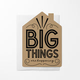 "Big Things Are Happening" New Real Estate Agent Introduction | Real Estate Greeting Cards with Envelopes Greeting Card Market Dwellings