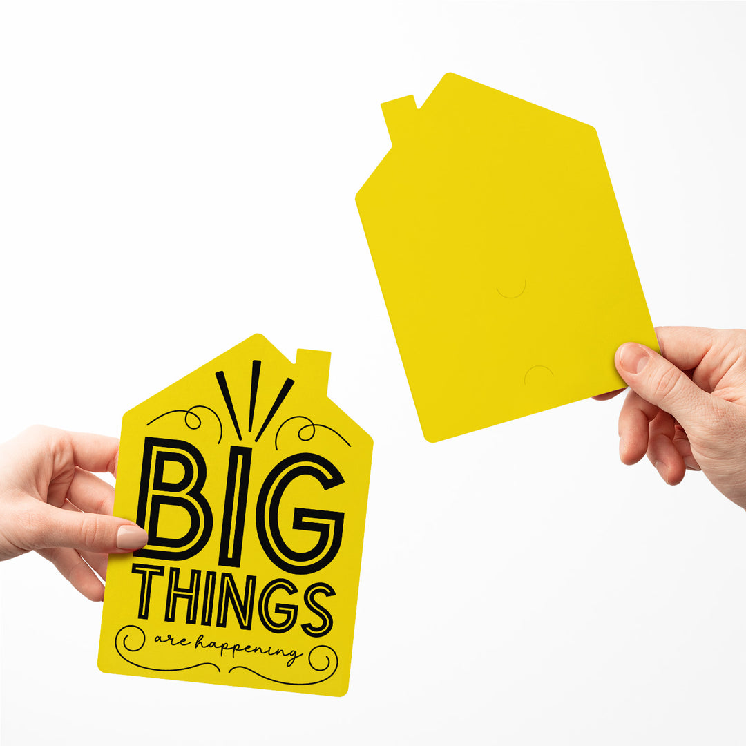 Set of "Big Things Are Happening" New Real Estate Agent Introduction Greeting Cards | Envelopes Included | 20-GC002 Greeting Card Market Dwellings