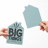 "Big Things Are Happening" New Real Estate Agent Introduction | Real Estate Greeting Cards with Envelopes Greeting Card Market Dwellings