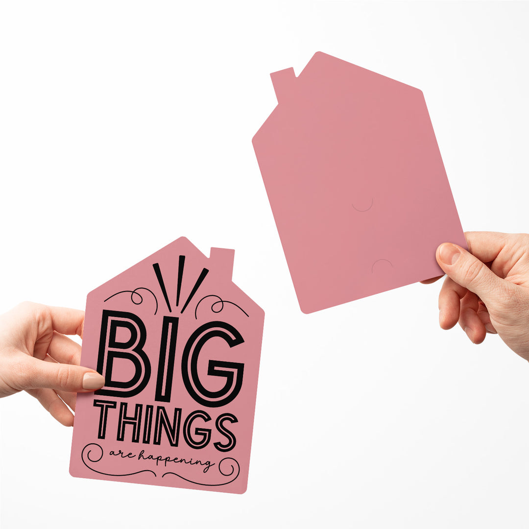 Set of "Big Things Are Happening" New Real Estate Agent Introduction Greeting Cards | Envelopes Included | 20-GC002