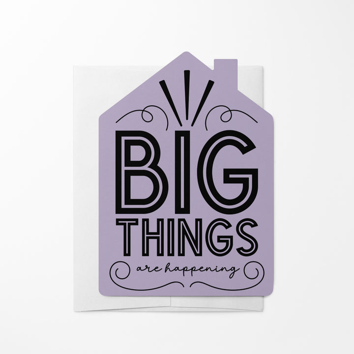 Set of "Big Things Are Happening" New Real Estate Agent Introduction Greeting Cards | Envelopes Included | 20-GC002