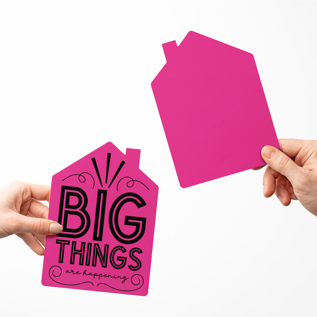 Set of "Big Things Are Happening" New Real Estate Agent Introduction Greeting Cards | Envelopes Included | 20-GC002