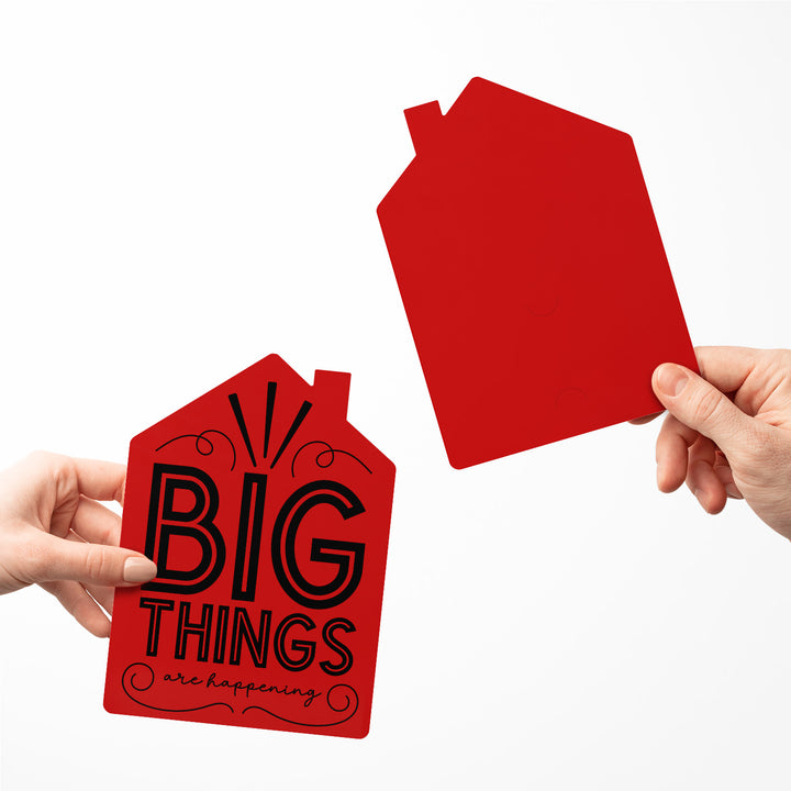 Set of "Big Things Are Happening" New Real Estate Agent Introduction Greeting Cards | Envelopes Included | 20-GC002