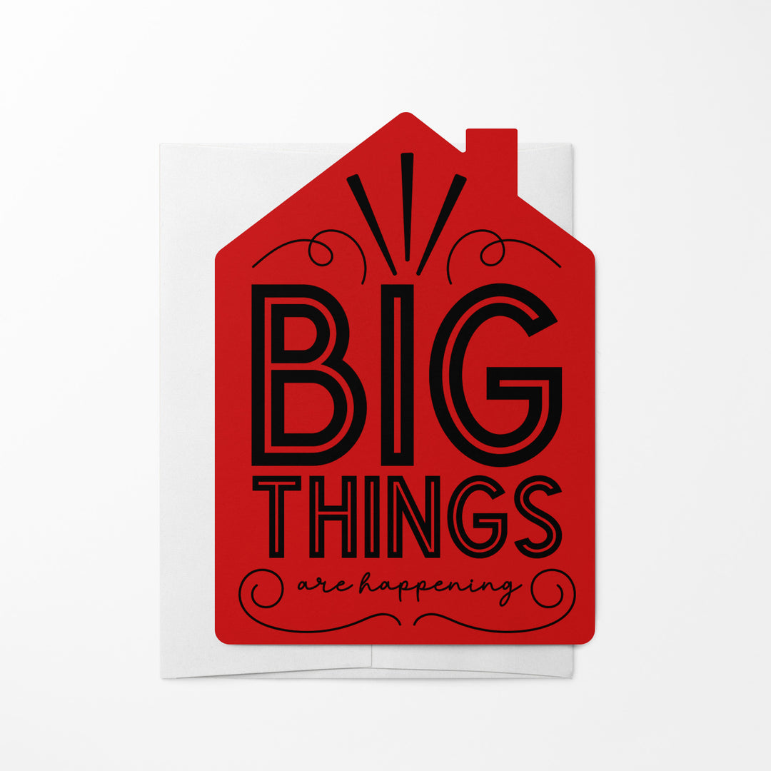 Set of "Big Things Are Happening" New Real Estate Agent Introduction Greeting Cards | Envelopes Included | 20-GC002