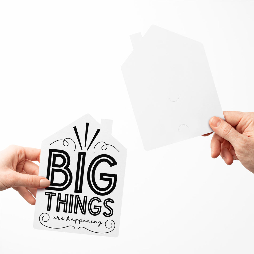 Set of "Big Things Are Happening" New Real Estate Agent Introduction Greeting Cards | Envelopes Included | 20-GC002