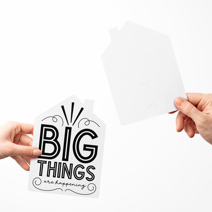 Set of "Big Things Are Happening" New Real Estate Agent Introduction Greeting Cards | Envelopes Included | 20-GC002