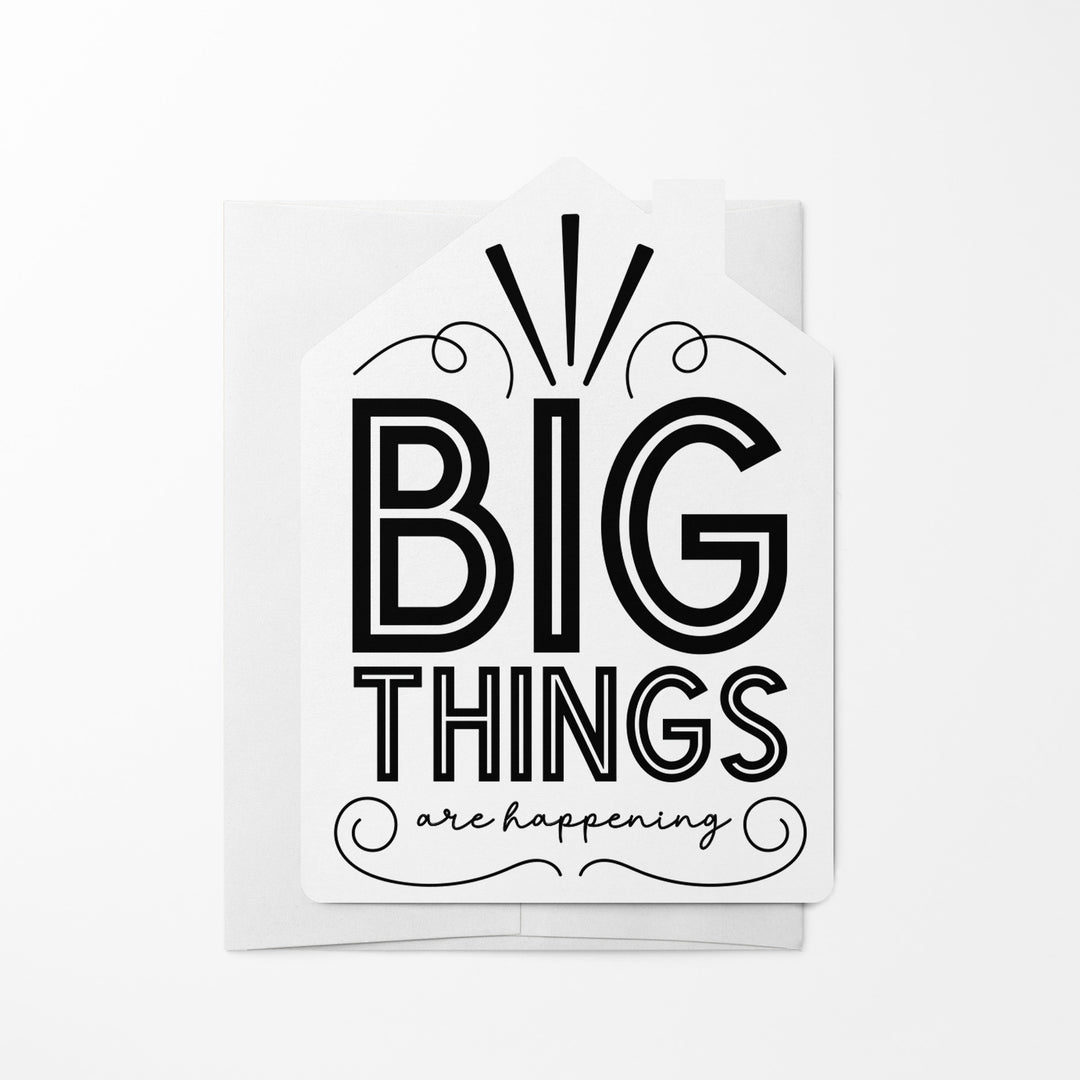 Set of "Big Things Are Happening" New Real Estate Agent Introduction Greeting Cards | Envelopes Included | 20-GC002