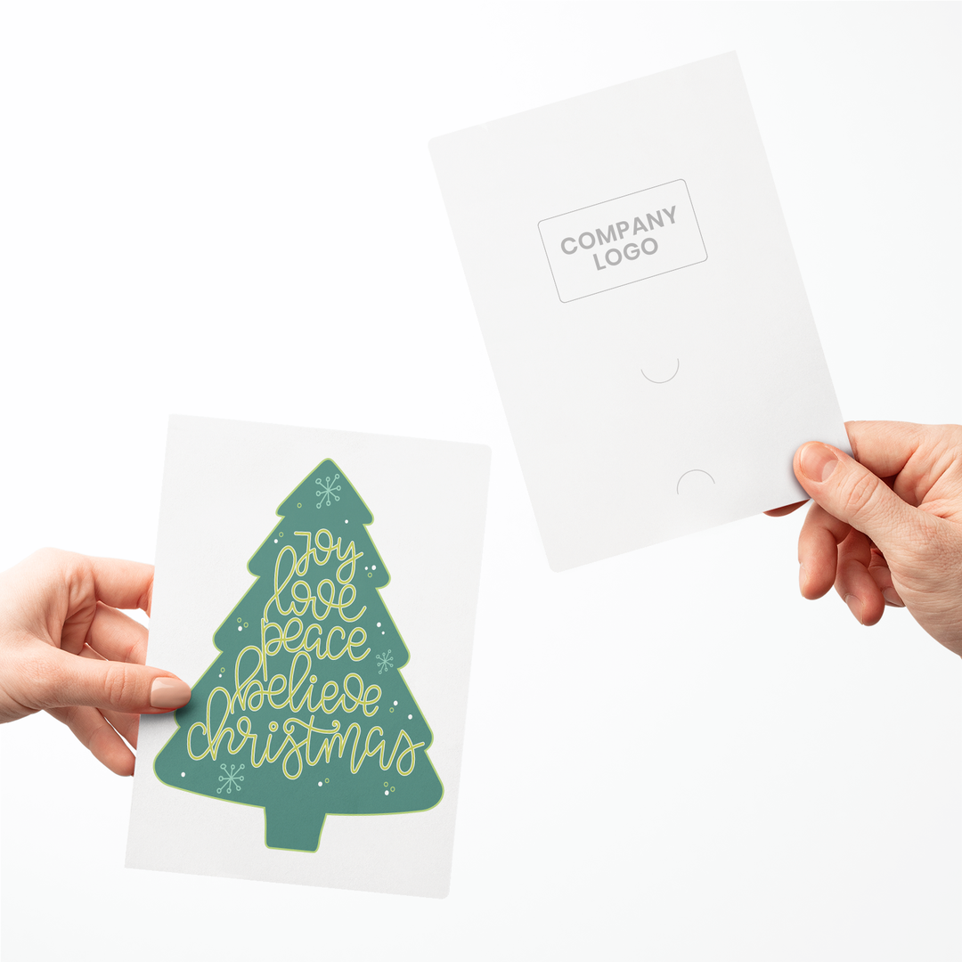 Set of Christmas Tree Greeting Cards | Envelopes Included Greeting Card Market Dwellings