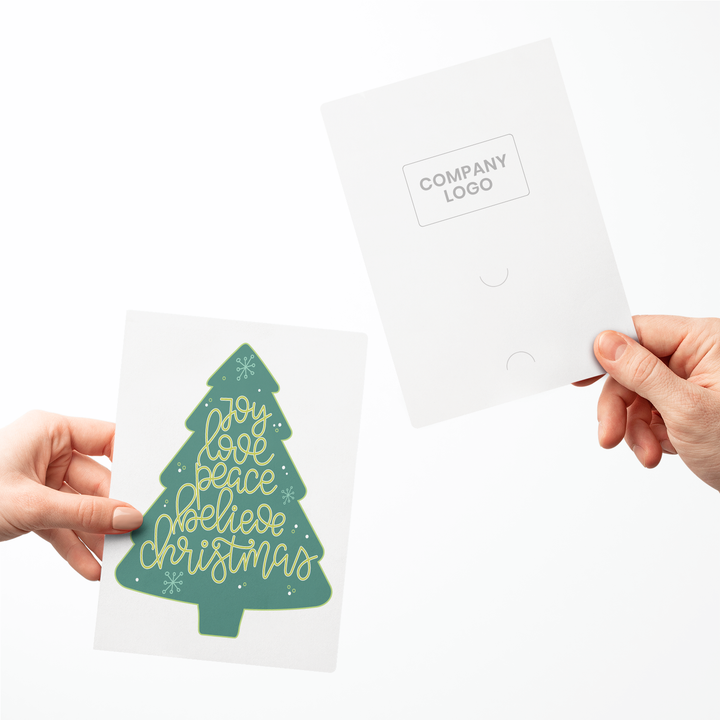 Set of Christmas Tree Greeting Cards | Envelopes Included Greeting Card Market Dwellings