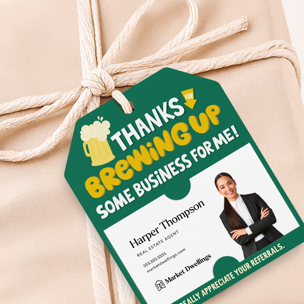 Thanks For Brewing Up Some Business For Me! | Gift Tags Gift Tag Market Dwellings