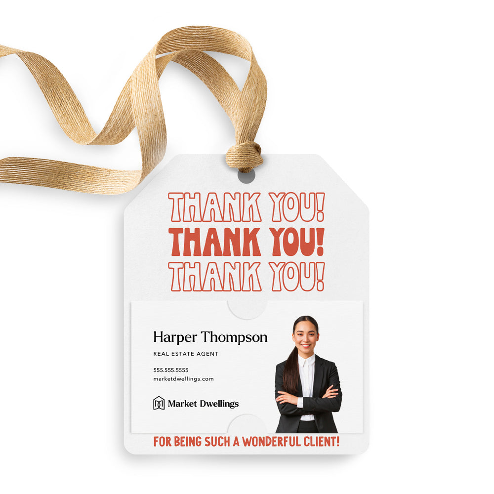 Thank You! | Gift Tags Gift Tag Market Dwellings RED 12