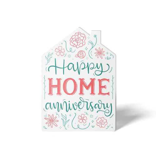 Happy Home Anniversary Colorful | Real Estate & Mortgage Greeting Cards with Envelopes Greeting Card Market Dwellings