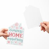Happy Home Anniversary Colorful | Real Estate & Mortgage Greeting Cards with Envelopes Greeting Card Market Dwellings