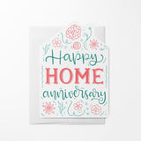Happy Home Anniversary Colorful | Real Estate & Mortgage Greeting Cards with Envelopes Greeting Card Market Dwellings