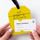 Just Popping By To Say Hi | Gift Tags Gift Tag Market Dwellings LEMON 12