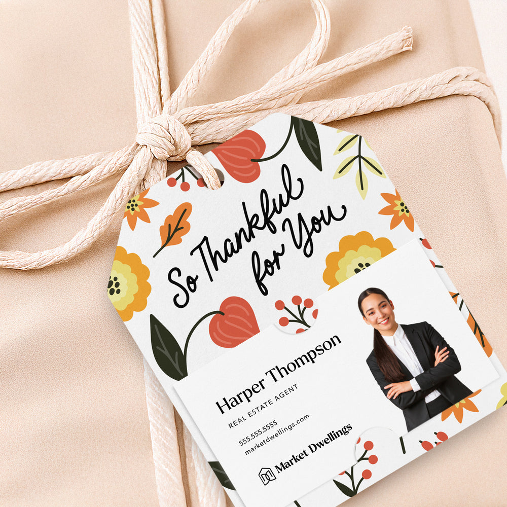 So Thankful for You | Gift Tags Gift Tag Market Dwellings