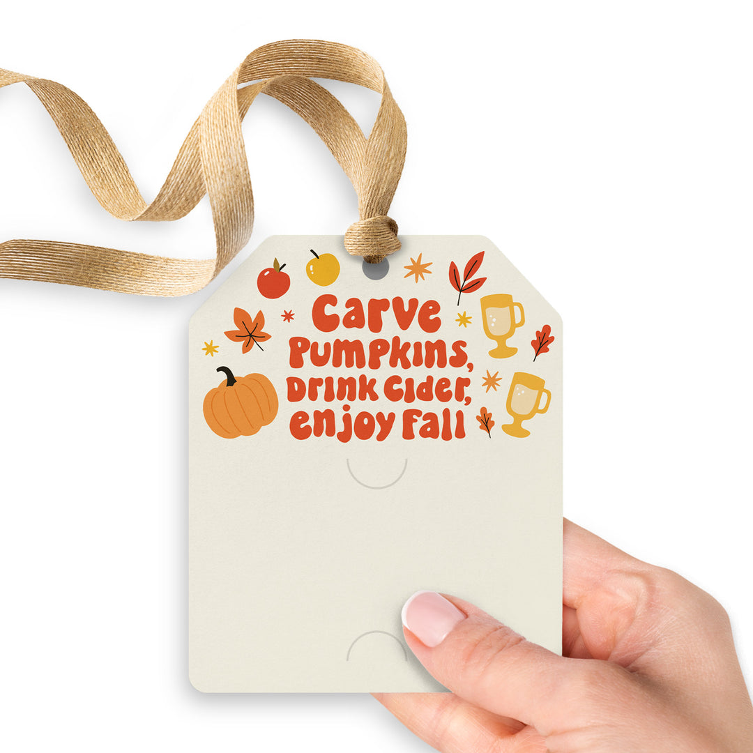 Carve Pumpkins, Drink Cider, Enjoy Fall | Gift Tags Gift Tag Market Dwellings