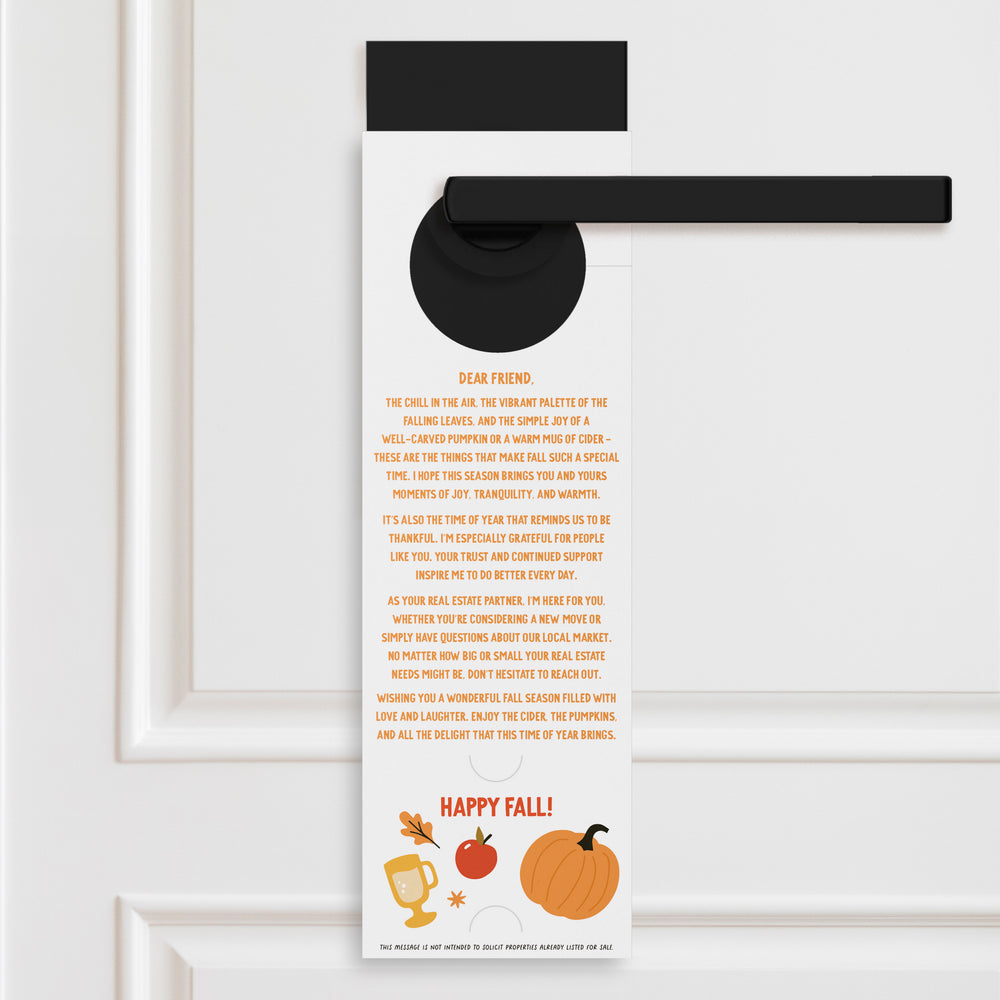 Carve Pumpkins, Drink Cider, Enjoy Fall | Door Hangers Door Hanger Market Dwellings