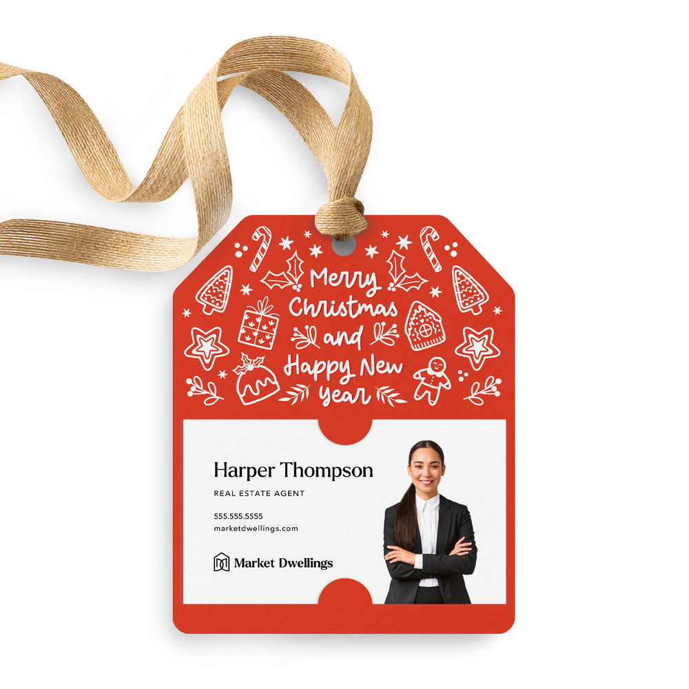 Merry Christmas and Happy New Year | Gift Tags Gift Tag Market Dwellings REGAL RED 12