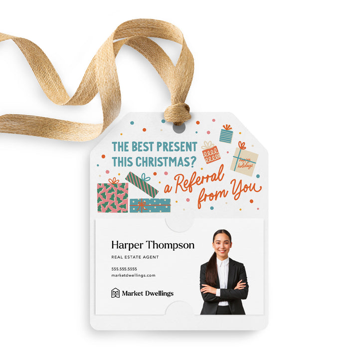 The Best Present this Christmas? A Referral from You | Gift Tags Gift Tag Market Dwellings WHITE