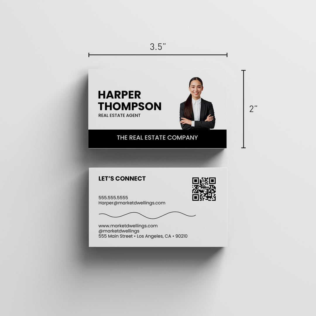 Black + White | Business Cards | BC-11 Business Cards Market Dwellings   